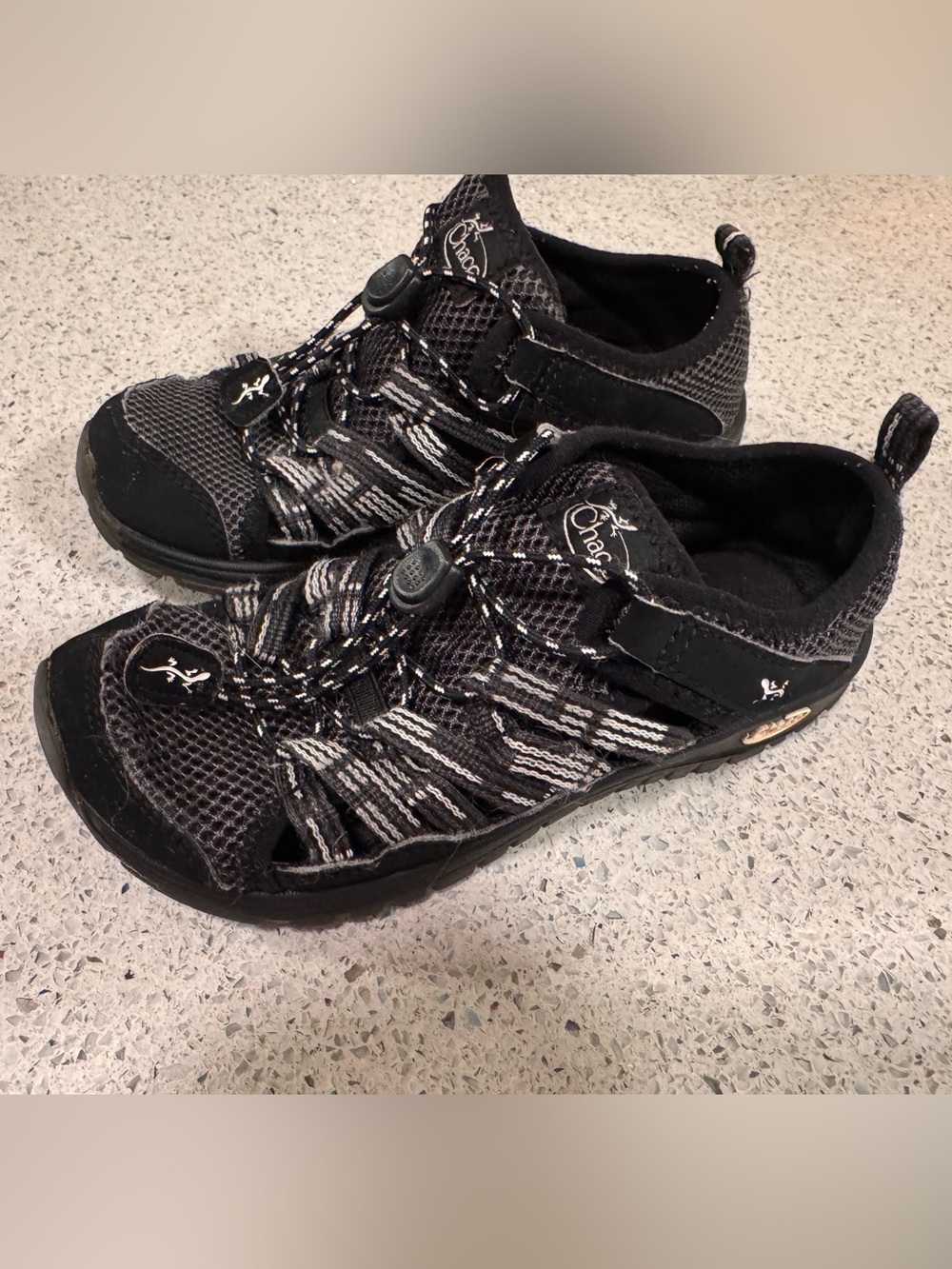 Chaco Black and Gray Outdoor Sport Sandals Size 1